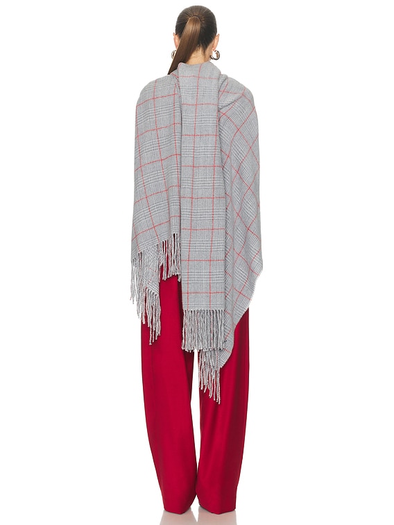 Jean Paul Gaultier Back Closure Scarf Draped Top in Light Grey