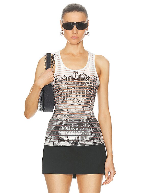 Jean Paul Gaultier DIABLO トップ - White & Black | FWRD