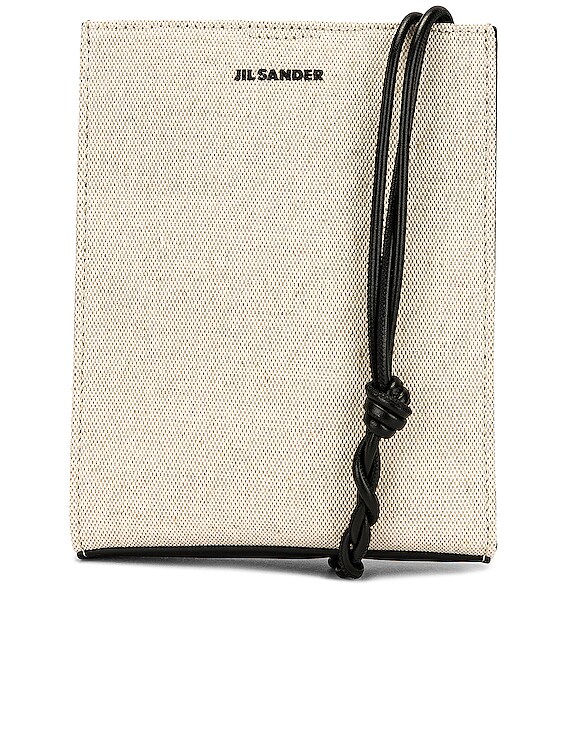 Jil Sander Small Canvas Tangle Bag in Natural | FWRD