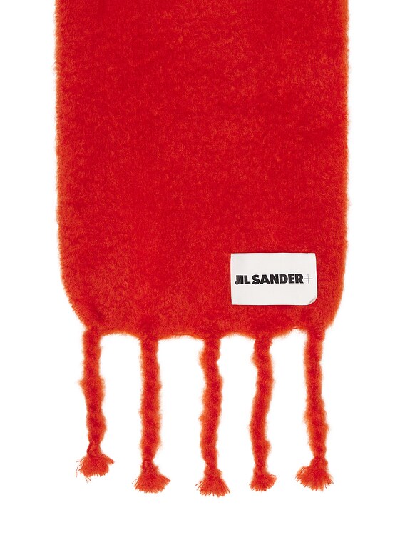 小物 jilsander Scarf Jil Sander Logo Plain Scarf in Red | FWRD