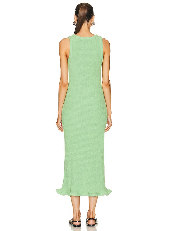 green emerald velvet dress Jil Sander // Khaki Green Shirt Dress  VSP Consignment