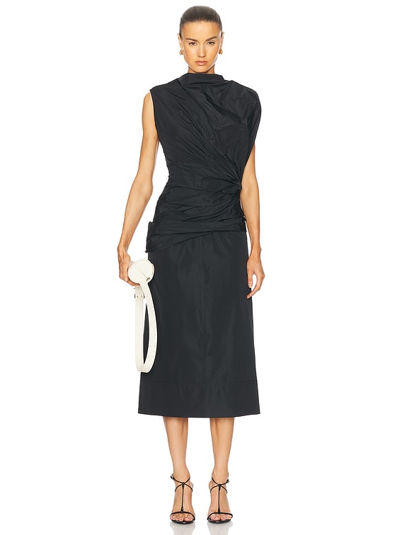 Jil Sander Sleeveless Maxi Dress in Black | FWRD