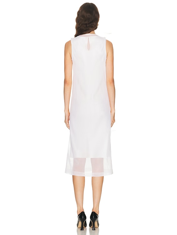 Jil Sander Silk Dress with Feather Detail