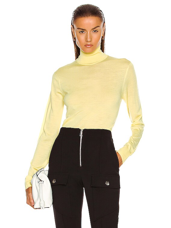Jil Sander High Neck Sweater in Dark Yellow | FWRD