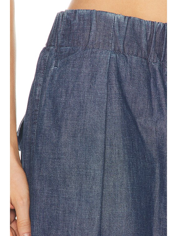 Jil Sander Wide Leg Trouser in Indigo | FWRD