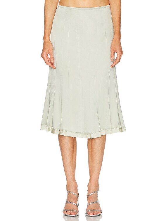 スカート Jil Sander FW25 Jil Sander Skirts (J02MA0328 J14795106) Jil Sander textured-finish zip-up Midi Skirt | White