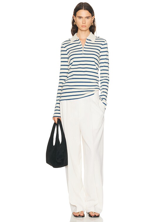 Jil Sander Long Sleeve Polo Top in Cornsilk | FWRD