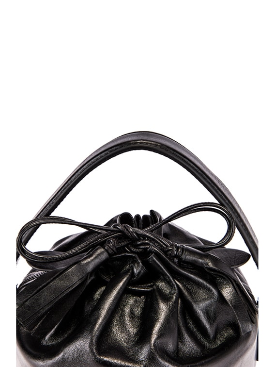 Jil Sander Small Drawstring Drum Bag in Black | FWRD