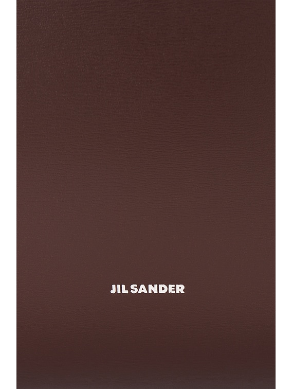 【関税＆送料込み】Jil Sander 'Curve Medium' Brown Shoulder Jil Sander Curve Medium Leather Shoulder Bag - Bergdorf Goodman