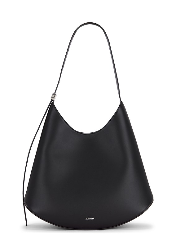 ショルダーバッグ・ポシェット Jil Sander Eldorado Medium Hobo Bag In Smooth Leather Jil Sander Eldorado Medium Bag in Black | FWRD