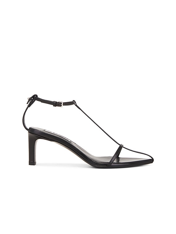 Jil Sander Cage Sandal Heel in Black | FWRD