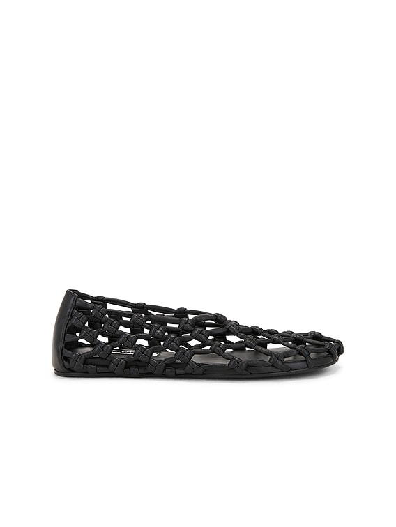 JIL SANDER Embellished leather ballet flats | NET-A-PORTER
