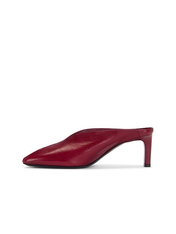 Jil Sander Folded Mule Heel in Chili Red | FWRD