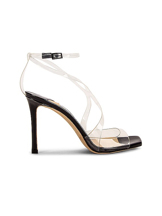 Jimmy Choo Azia 95 Sandal in Black & Clear | FWRD