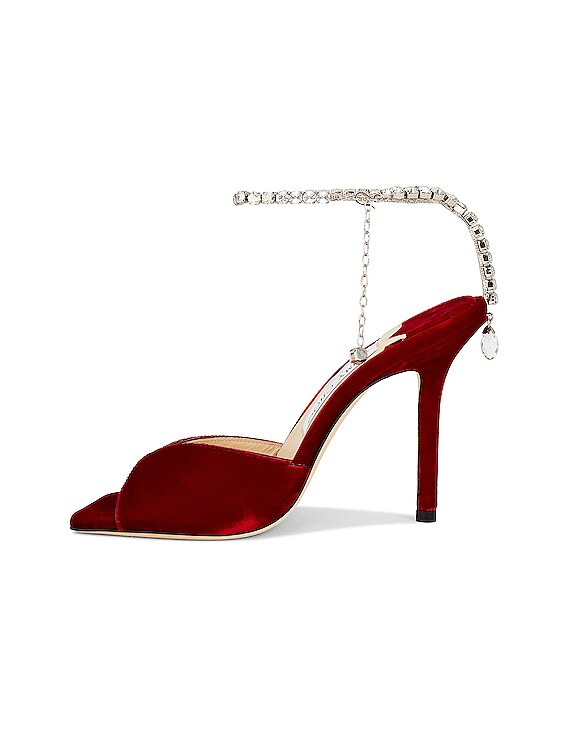 Jimmy Choo SAEDA サンダル - Red & Crystal | FWRD