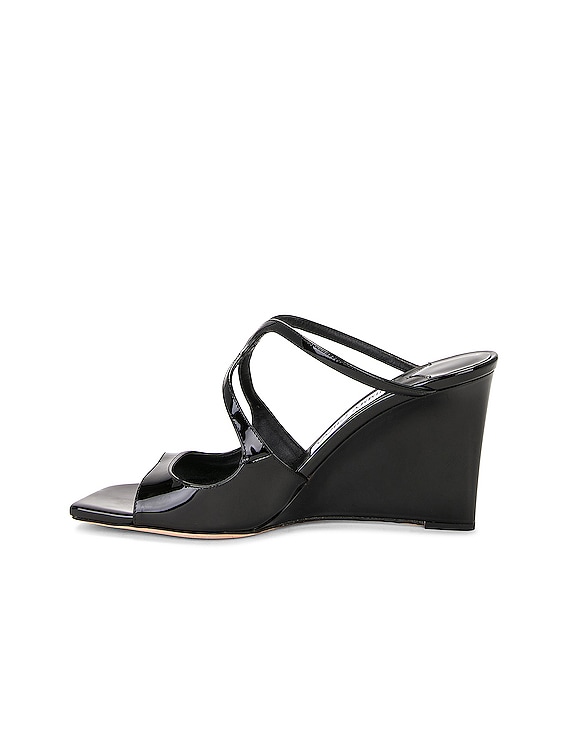 JIMMYCHOO ウエッジソール Jimmy Choo Anise 85 Wedge in Black | FWRD
