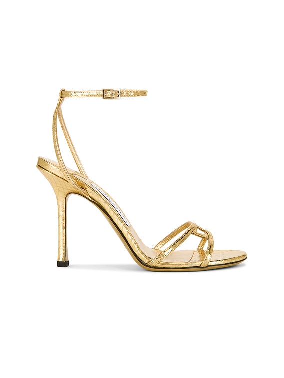 Jimmy Choo 1998 Leo 100 Sandal in Gold | FWRD