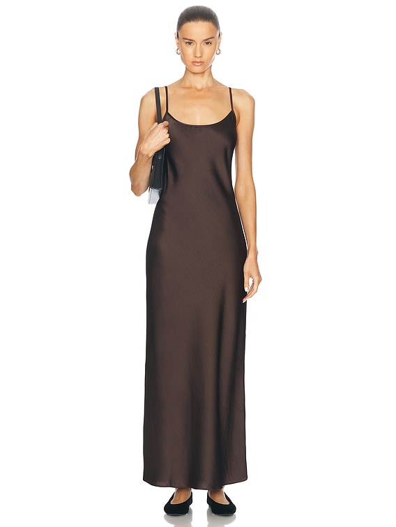 Jenni Kayne Cleo Slip Dress in Chocolate | FWRD Jenni Kayne Cleo Slip Dress in Chocolate | FWRD