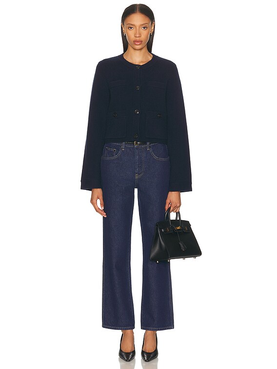 Jenni Kayne Charlotte Cardigan in Navy | FWRD