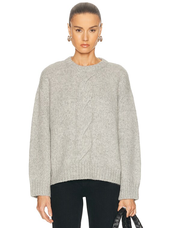 Jenni Kayne Tove Crewneck Sweater in Heather Grey | FWRD