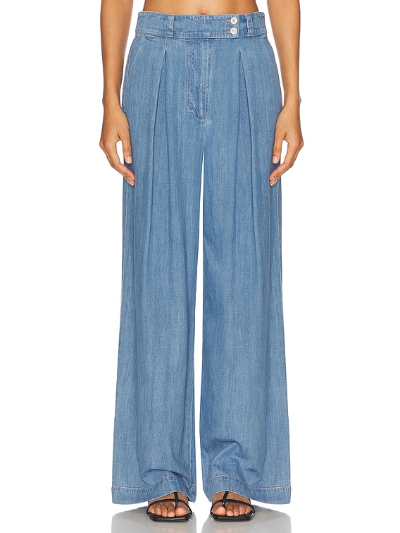 Jenni Kayne Newport Straight Leg Pant in Denim FWRD