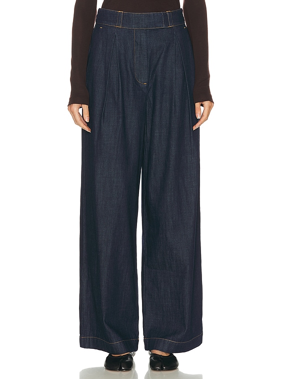 Jenni Kayne Denim Newport Trouser in Dark Denim FWRD