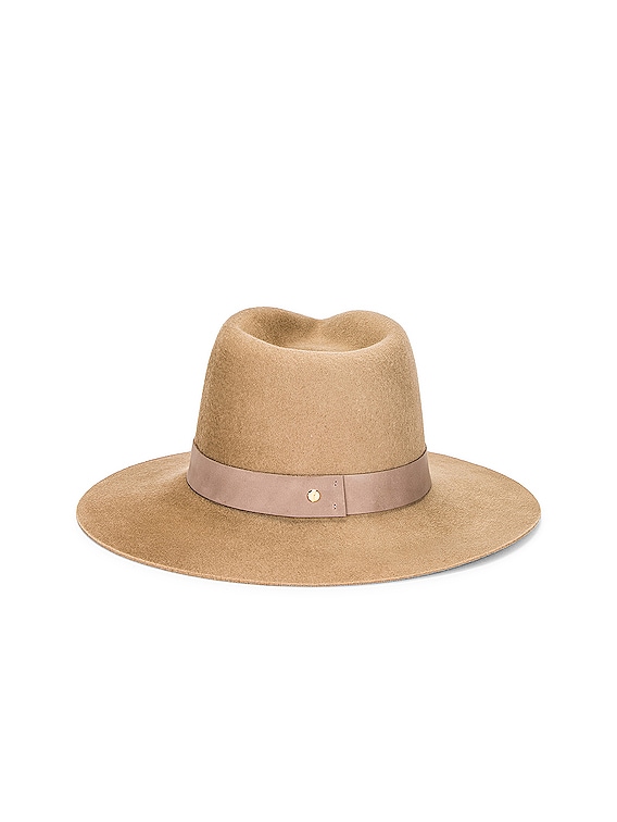 Janessa Leone Luca Packable Hat in Wheat | FWRD display picture 1