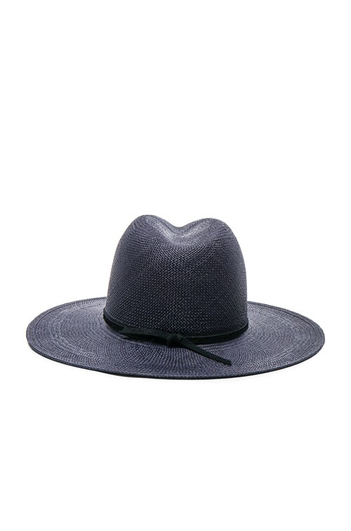 navy panama hat