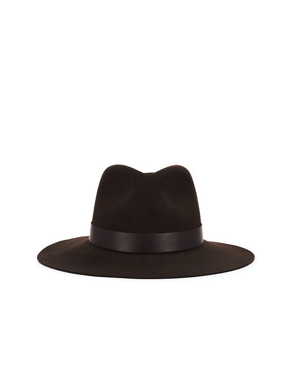 Janessa Leone Ross Hat in Chocolate | FWRD display picture 1