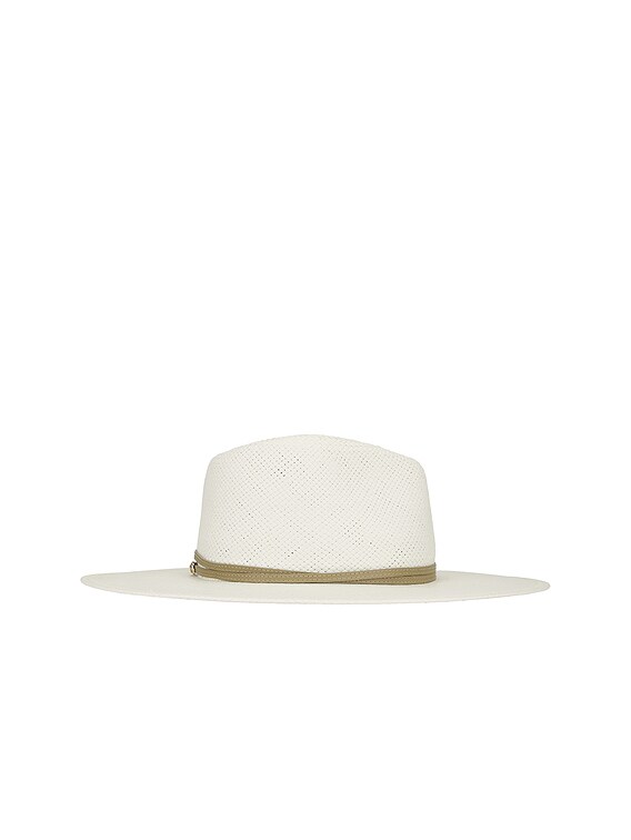 Janessa Leone Jude Bleach Straw Fedora Sun Hat M Janessa Leone Jude Packable Hat – Laguna Supply main image 2