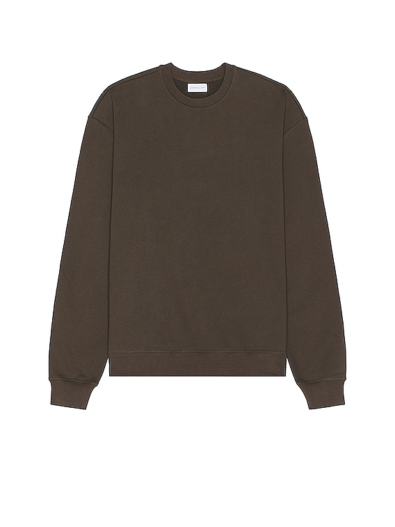 JOHN ELLIOTT Oversized Crewneck Pullover in Chocolate Brown | FWRD