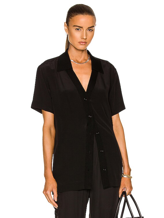 JOHN ELLIOTT Silk Camp Shirt in Black | FWRD