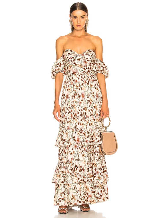 Johanna Ortiz The Lady of Shalott Dress in Victorian Cerezo Almond | FWRD