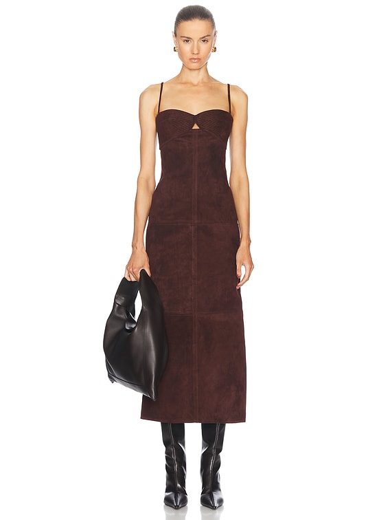 Johanna Ortiz Palace Intrigue Ankle Dress in Chocolate | FWRD