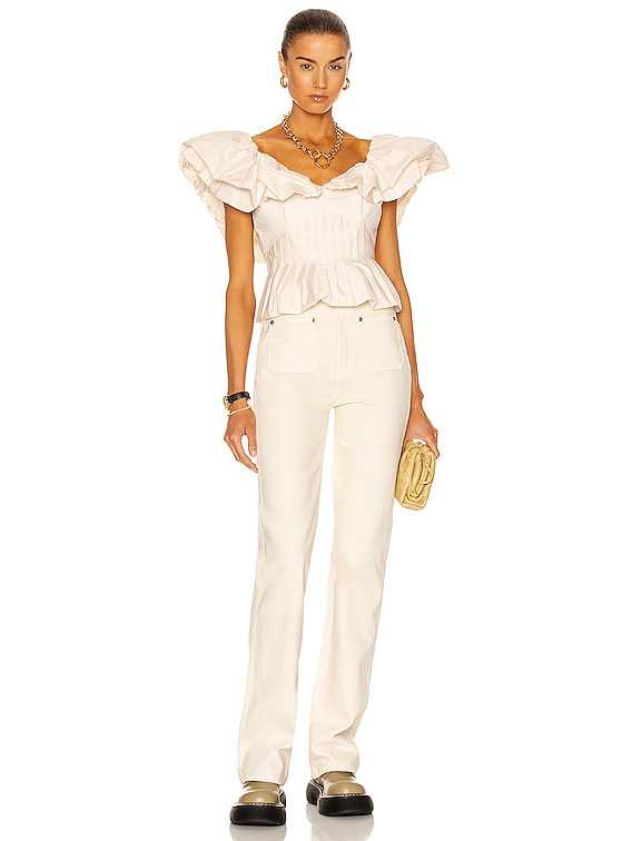 Johanna Ortiz Intellectual Femme Top in Ecru | FWRD