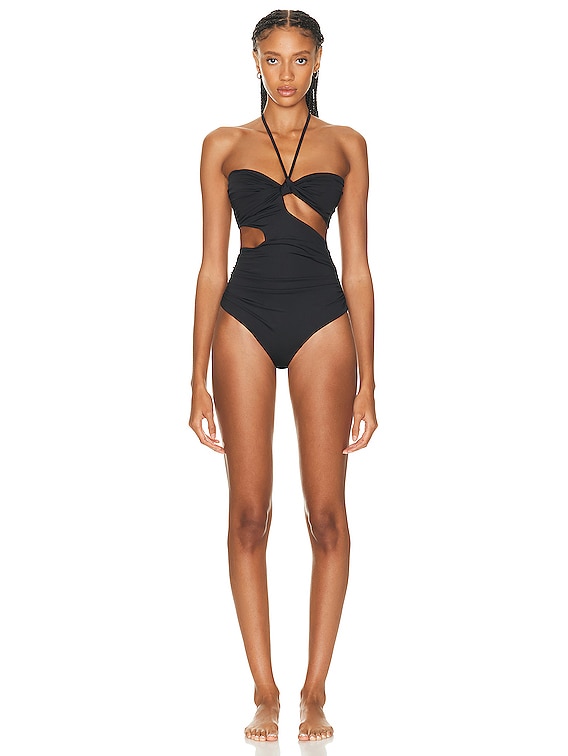 Johanna Ortiz Baboon Call Onepiece Swimsuit in Black