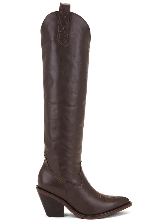 Midnight Chocolate Fertile Crescent Leather Boots