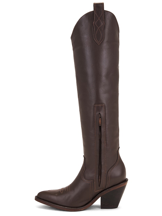 Midnight Chocolate Fertile Crescent Leather Boots