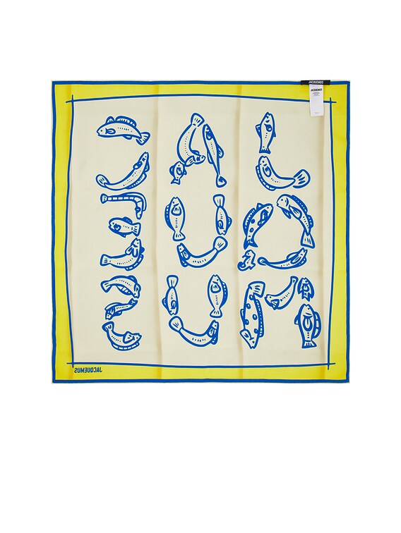 JACQUEMUS Le Bandana Pesco in Print Capri Fish Yellow | FWRD