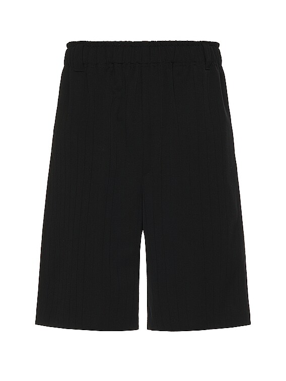 JACQUEMUS Le Bermuda Juego in Pinstripe Black | FWRD
