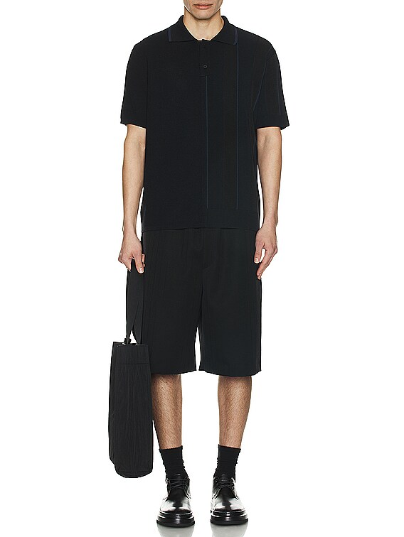 JACQUEMUS Le Bermuda Juego in Pinstripe Black | FWRD