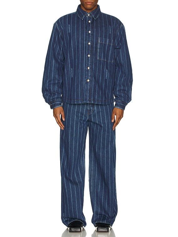 デニム・ジーパン LE DE-NIMES LARGE JEANS The wide de-Nîmes denim pants by JACQUEMUS | Official website