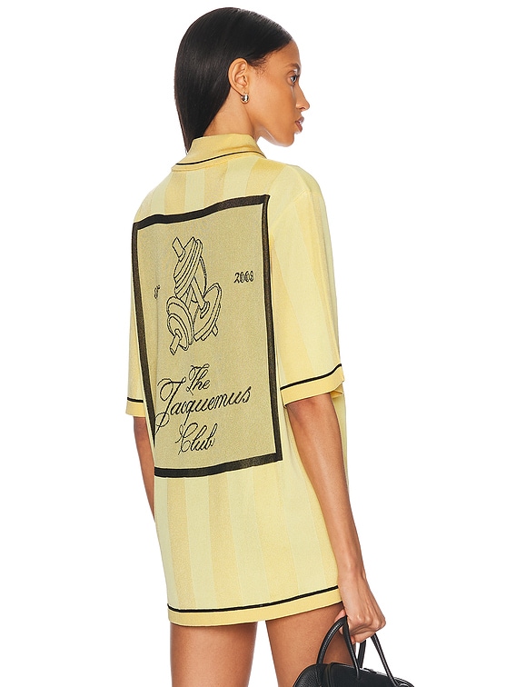 【JACQUEMUS】Le Polo Liga Short Sleeve Polo Shirt/送料込み Jacquemus Le Polo Liga Polo Shirt | Blue | FARFETCH