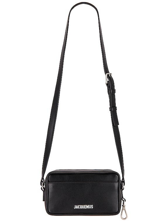 Jacquemus Le Baneto Strap Pochette Bag Navy in Cowskin Leather