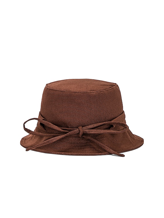【定番】JACQUEMUS ラフィア ワイドブリムハット JACQUEMUS ハット - Brown | FWRD