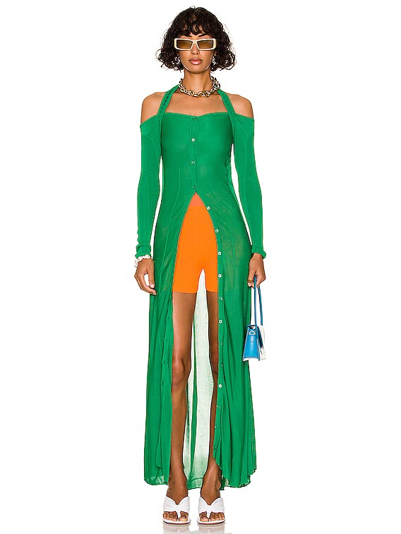 green jacquemus dress JACQUEMUS-LA ROBE NOTTE-241DR1001000 590 – Dope main image 1