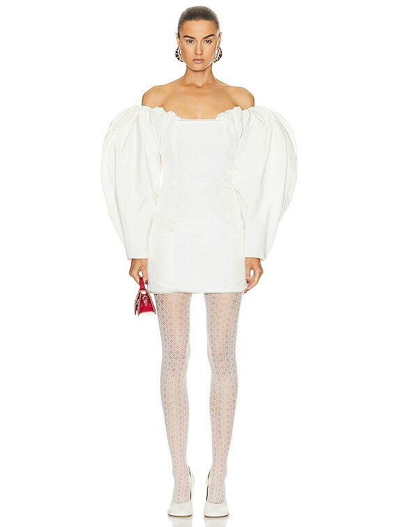 JACQUEMUS La Robe Taffetas Dress in Off White | FWRD