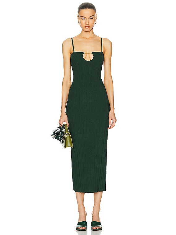 【関税＆送料込み】Jacquemus 'La Robe Sierra Bretelles' Dre La Robe Sierra Bretelles midi dress in black - Jacquemus