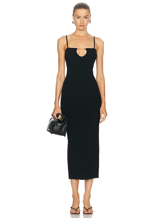 【関税＆送料込み】Jacquemus Black 'La Mini Robe Sierra' Dr La Mini Robe Sierra ribbed-knit minidress in black