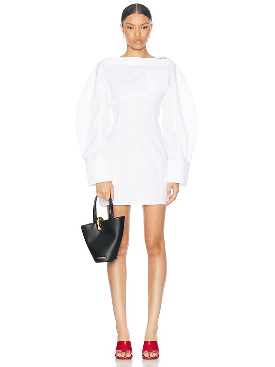 ワンピース JACQUEMUS 'La robe chemise Casaco' dress White White La Casa 'La robe chemise Casaco' Minidress by